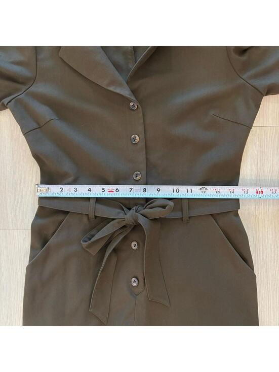 Reformation Terra Jumpsuit Olive Green Women’s Size 6 Office Workwear Wide Leg - Picture 6 of 8